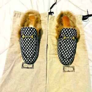 Gucci Princetown Fur Slip On Loafer size 7 G or a 8 to 9 US